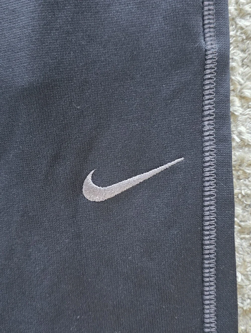 Nike Therma-Fit Fleece Lined Pants Men's L Black Waist Elastic & Drawstring